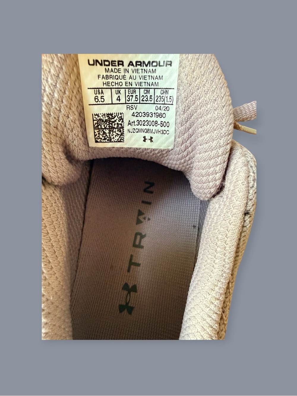 Under Armour Women’s Running Sneakers in Taupe and Ivory - Picture 10 of 11